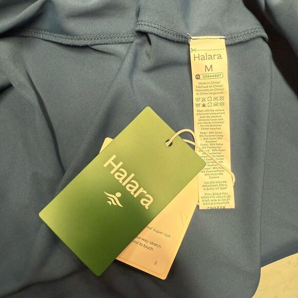 Halara Softlyzero Romper Skort Pockets Cool Touch Blue Medium NEW NWT - Picture 7 of 8